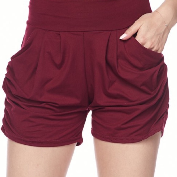 Black Restock! High Waisted Wide Band Harem Shorts - Picture 7 of 16